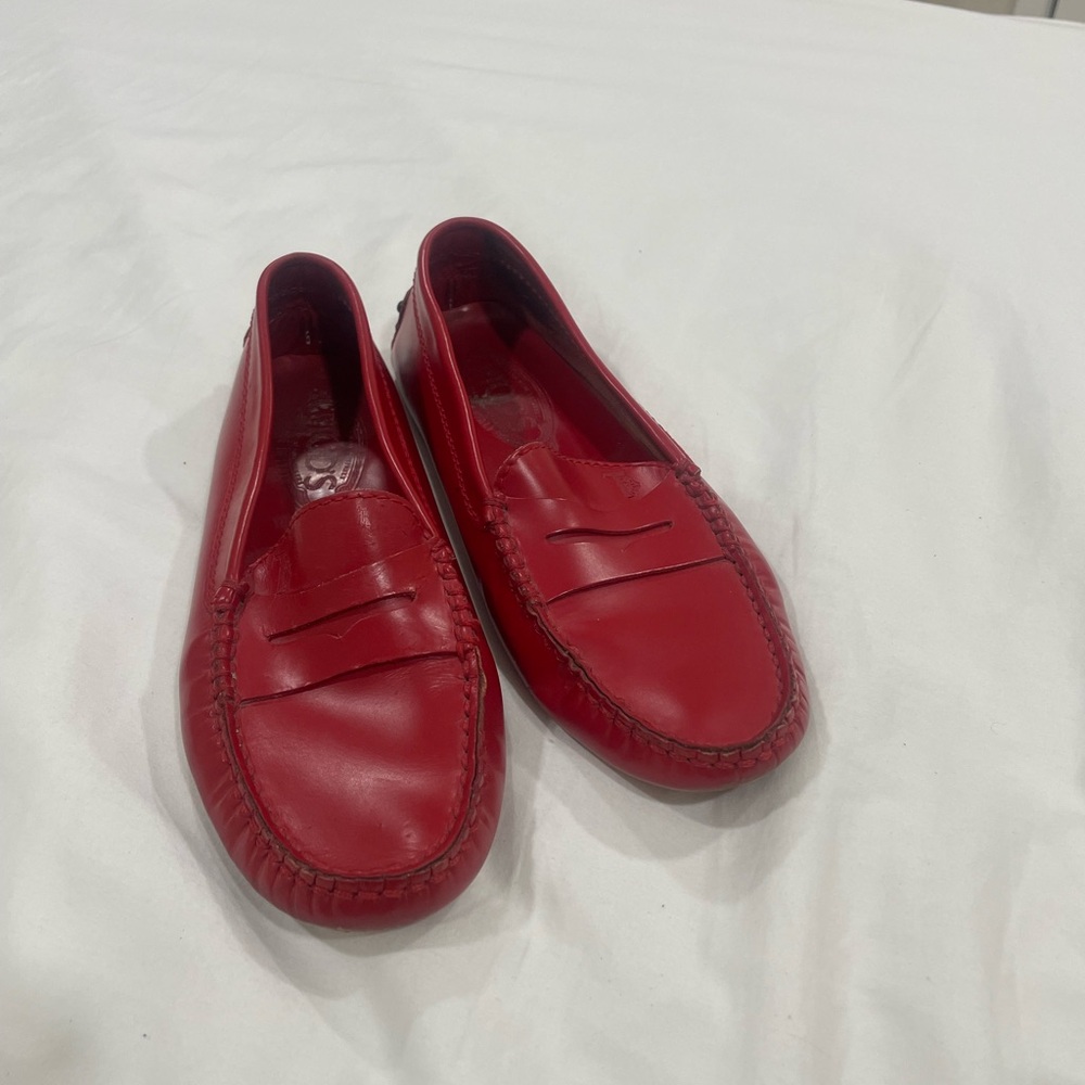 TODS , Red Loafers. Used condition. Beautiful